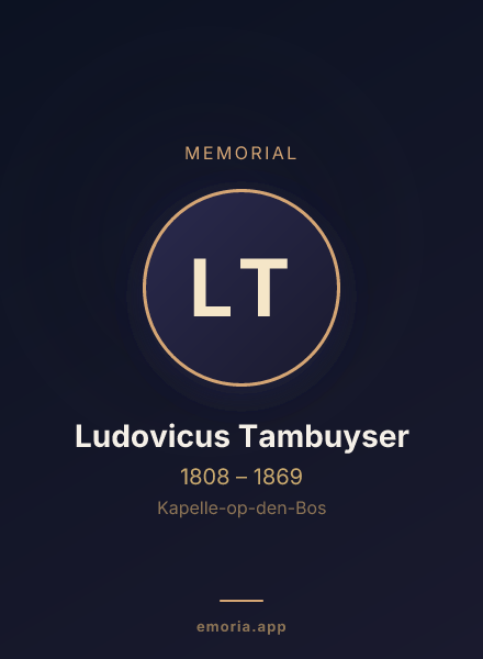 Memorial portrait of Ludovicus Tambuyser
