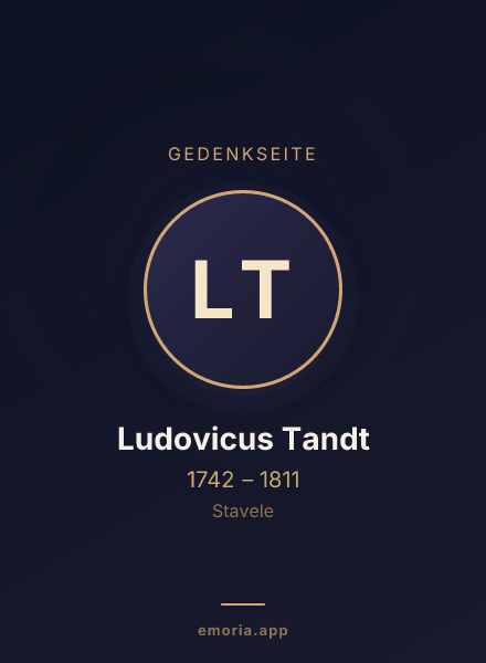 Gedenkportrait von Ludovicus Tandt