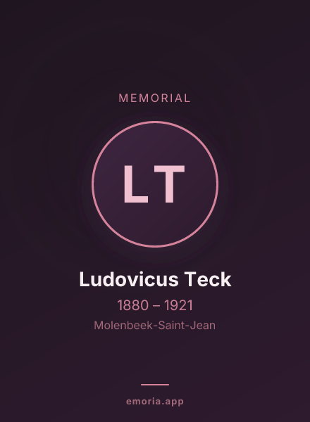 Memorial portrait of Ludovicus Teck