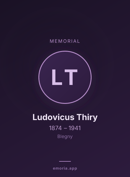 Memorial portrait of Ludovicus Thiry