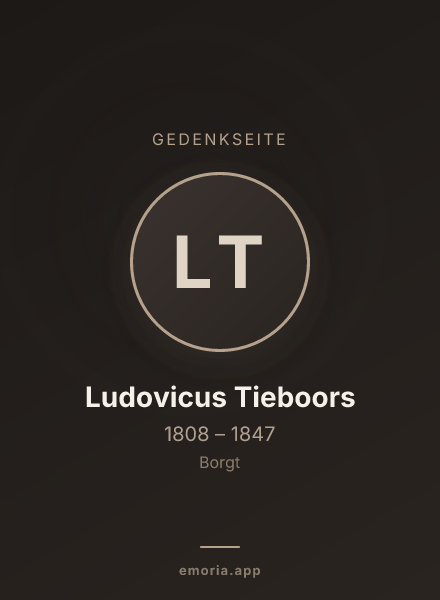 Gedenkportrait von Ludovicus Tieboors