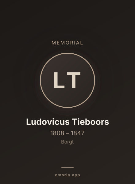 Memorial portrait of Ludovicus Tieboors