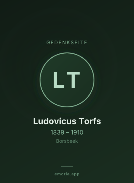 Gedenkportrait von Ludovicus Torfs