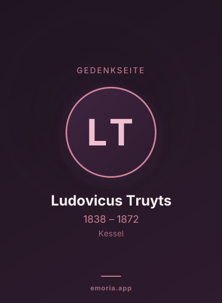 Gedenkportrait von Ludovicus Truyts
