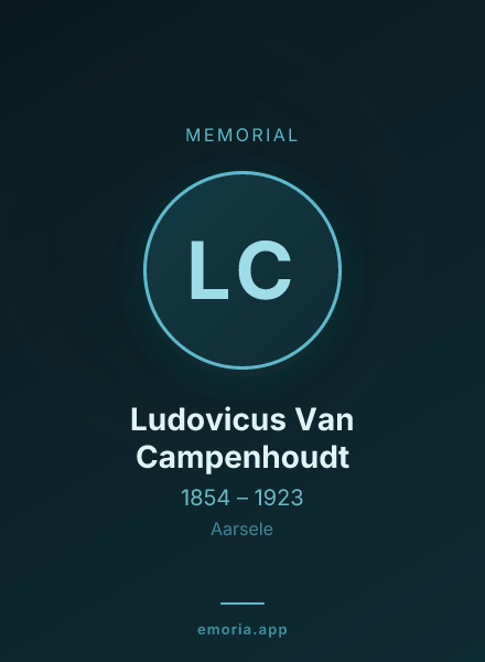 Memorial portrait of Ludovicus Van Campenhoudt