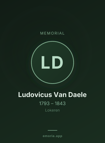 Memorial portrait of Ludovicus Van Daele