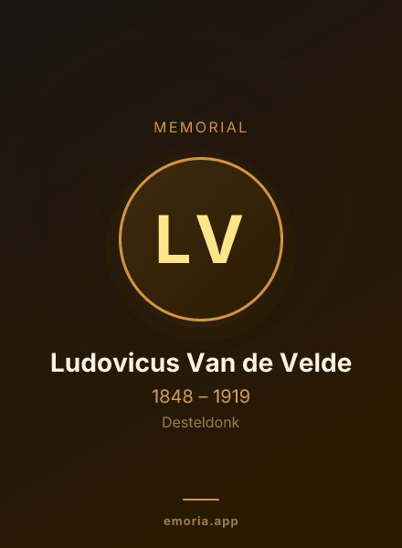 Memorial portrait of Ludovicus Van de Velde