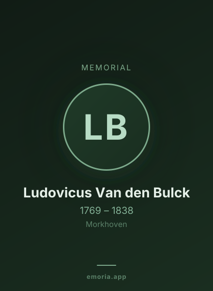Memorial portrait of Ludovicus Van den Bulck
