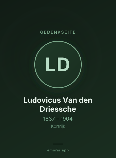 Gedenkportrait von Ludovicus Van den Driessche