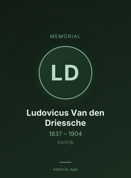 Memorial portrait of Ludovicus Van den Driessche