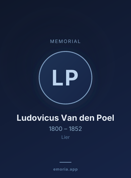 Memorial portrait of Ludovicus Van den Poel