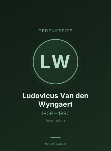 Gedenkportrait von Ludovicus Van den Wyngaert