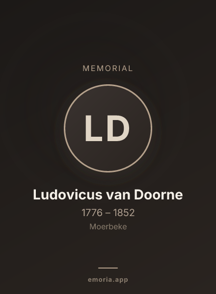 Memorial portrait of Ludovicus van Doorne