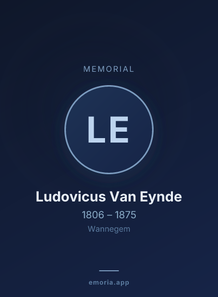 Memorial portrait of Ludovicus Van Eynde