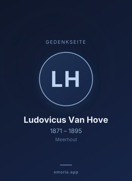 Gedenkportrait von Ludovicus Van Hove