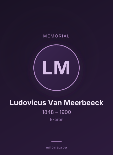 Memorial portrait of Ludovicus Van Meerbeeck