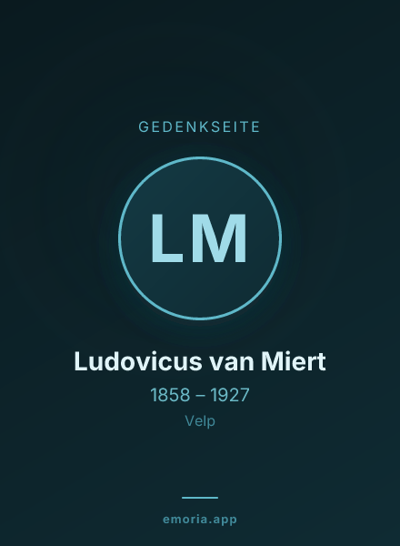 Gedenkportrait von Ludovicus van Miert