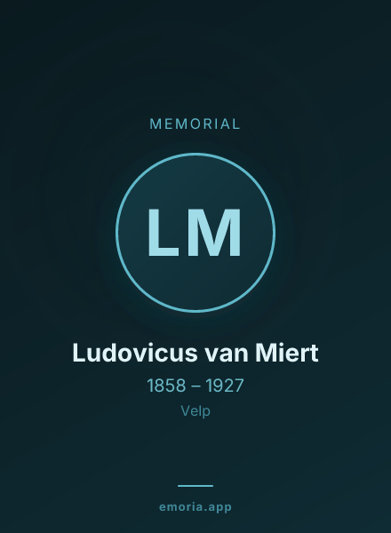 Memorial portrait of Ludovicus van Miert