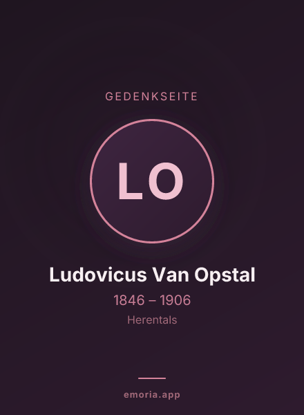 Gedenkportrait von Ludovicus Van Opstal