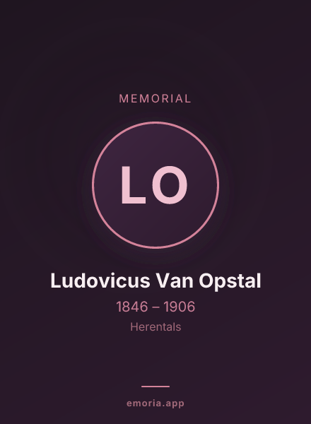Memorial portrait of Ludovicus Van Opstal