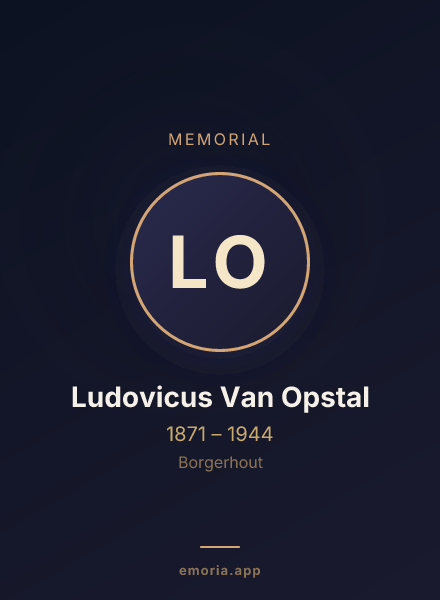 Memorial portrait of Ludovicus Van Opstal