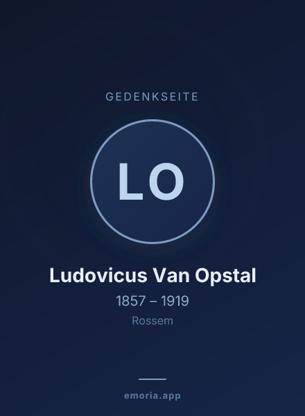 Gedenkportrait von Ludovicus Van Opstal