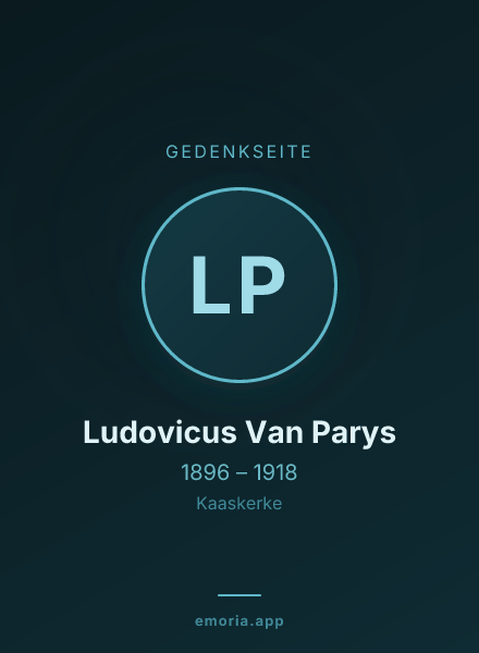 Gedenkportrait von Ludovicus Van Parys