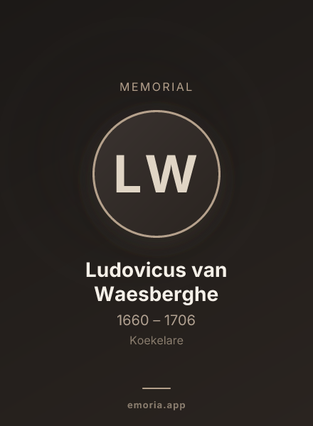 Memorial portrait of Ludovicus van Waesberghe