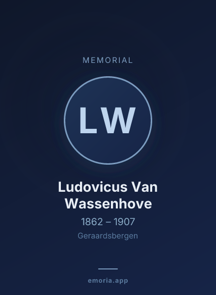 Memorial portrait of Ludovicus Van Wassenhove
