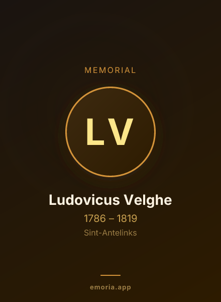 Memorial portrait of Ludovicus Velghe