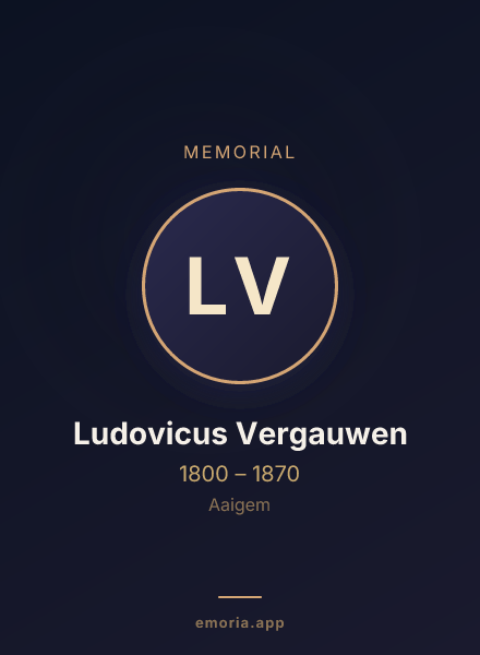 Memorial portrait of Ludovicus Vergauwen