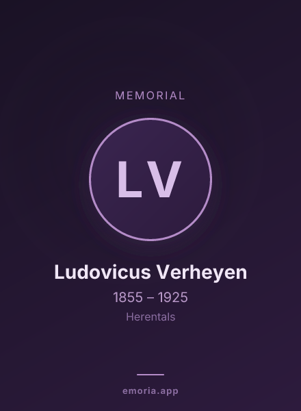 Memorial portrait of Ludovicus Verheyen