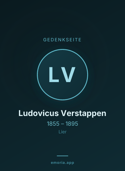 Gedenkportrait von Ludovicus Verstappen