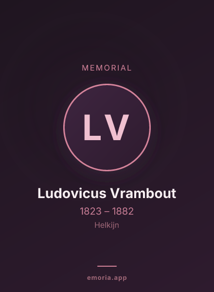 Memorial portrait of Ludovicus Vrambout
