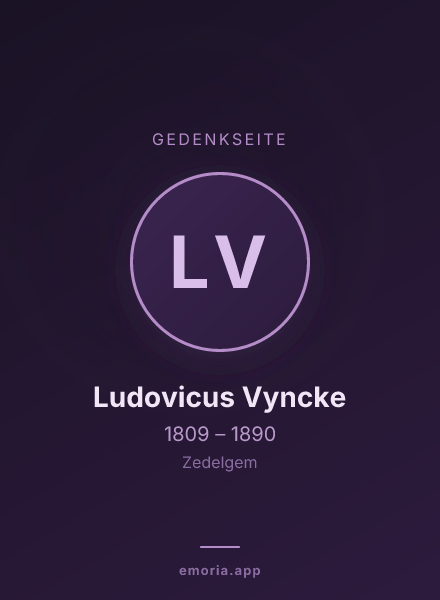 Gedenkportrait von Ludovicus Vyncke