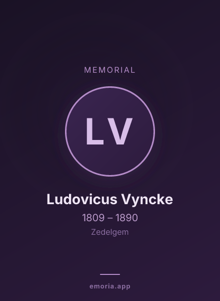 Memorial portrait of Ludovicus Vyncke