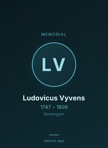 Memorial portrait of Ludovicus Vyvens