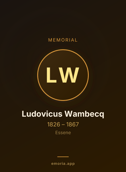 Memorial portrait of Ludovicus Wambecq