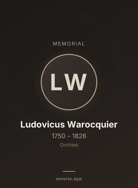 Memorial portrait of Ludovicus Warocquier
