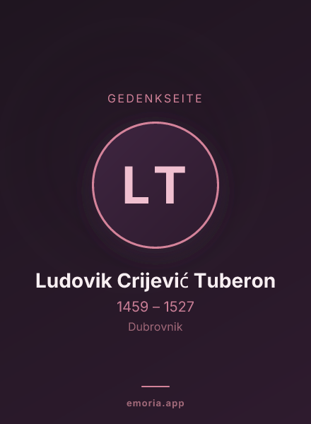 Gedenkportrait von Ludovik Crijević Tuberon