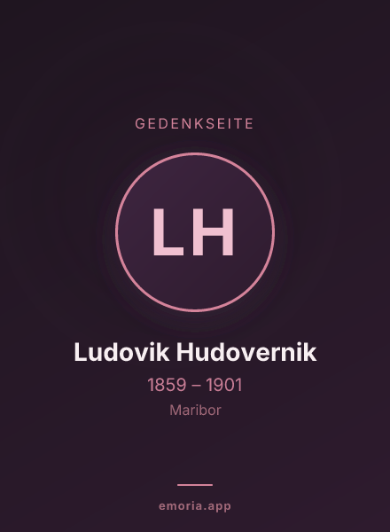 Gedenkportrait von Ludovik Hudovernik