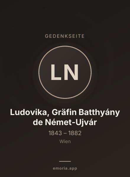 Gedenkportrait von Ludovika, Gräfin Batthyány de Német-Ujvár