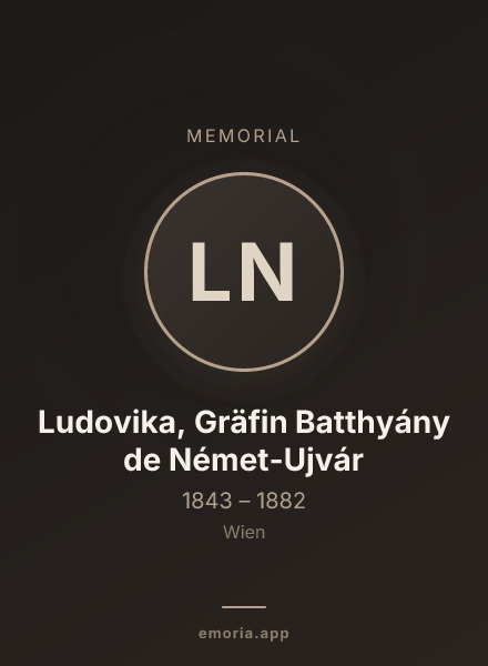 Memorial portrait of Ludovika, Gräfin Batthyány de Német-Ujvár