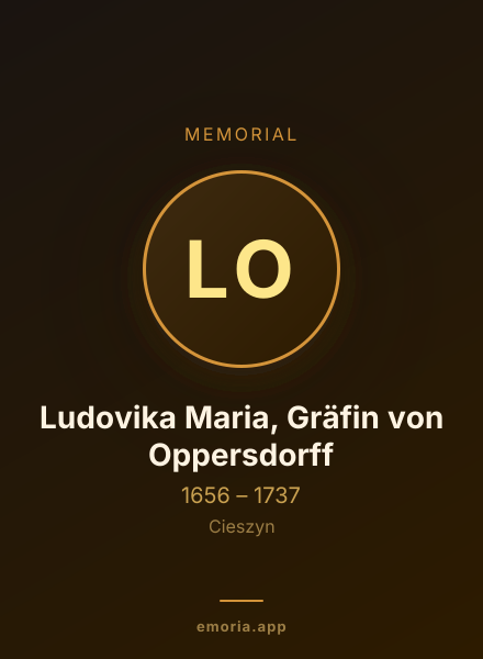Memorial portrait of Ludovika Maria, Gräfin von Oppersdorff