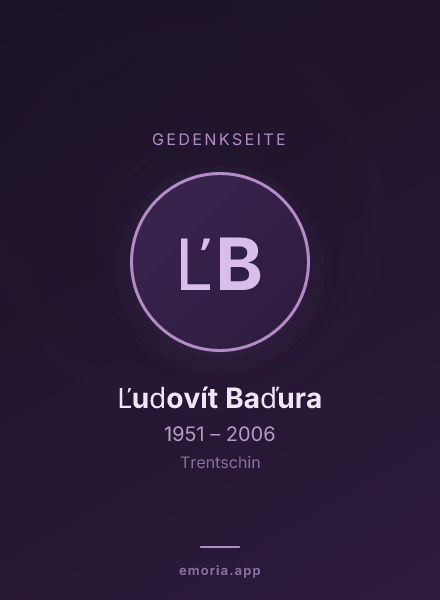 Gedenkportrait von Ľudovít Baďura