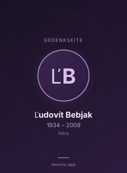 Gedenkportrait von Ľudovít Bebjak