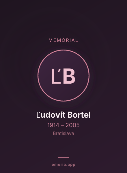 Memorial portrait of Ľudovít Bortel