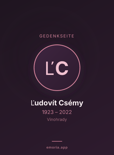 Gedenkportrait von Ľudovít Csémy