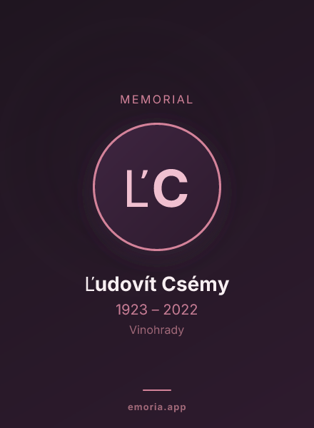 Memorial portrait of Ľudovít Csémy