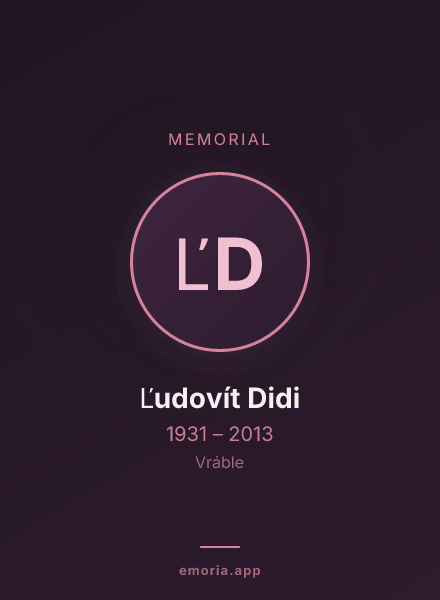Memorial portrait of Ľudovít Didi